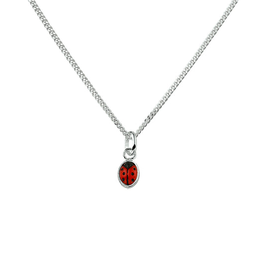 vDam Ketting Lieveheersbeestje 36 + 4 Cm Zilver Gerhodineerd 1326821
