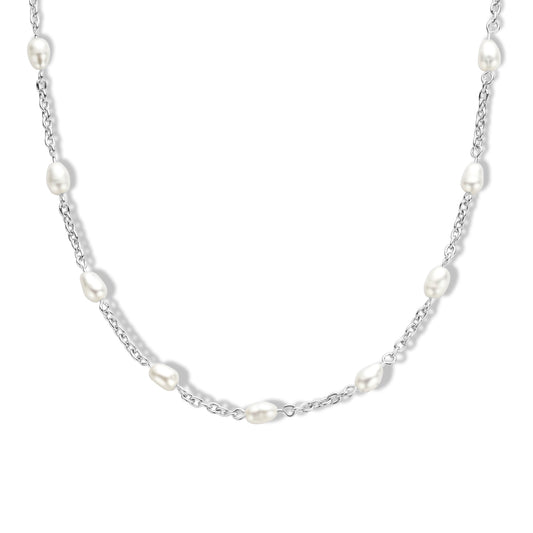 vDam Ketting Parels 40 + 4 Cm Zilver Gerhodineerd 1335720