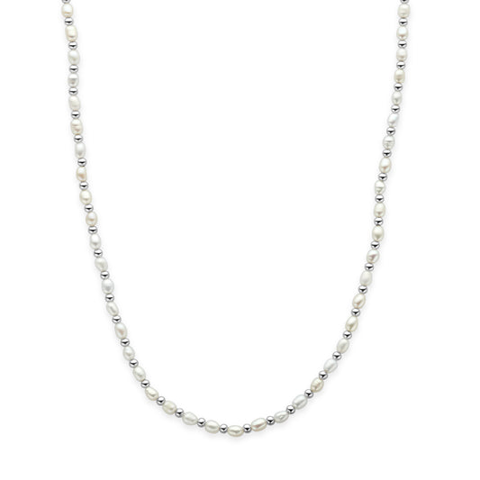 vDam Ketting Parels 41 + 4 Cm Zilver Gerhodineerd 1341145