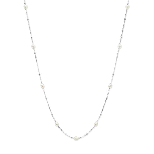 vDam Ketting Parels 41 + 4 Cm Zilver Gerhodineerd 1341147