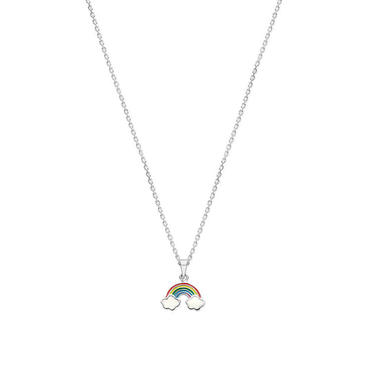 vDam Ketting Regenboog 36 + 4 Cm Zilver Gerhodineerd 1340078