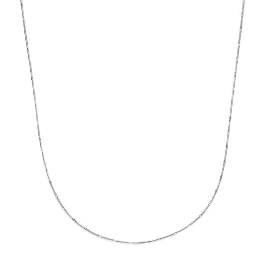 vDam Ketting Slang Rond 1,5 Mm 41 + 4 Cm Zilver Gerhodineerd 1341785