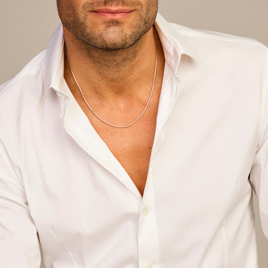 vDam Ketting Venetiaans 1,3 Mm Zilver Gerhodineerd 1330052 60cm