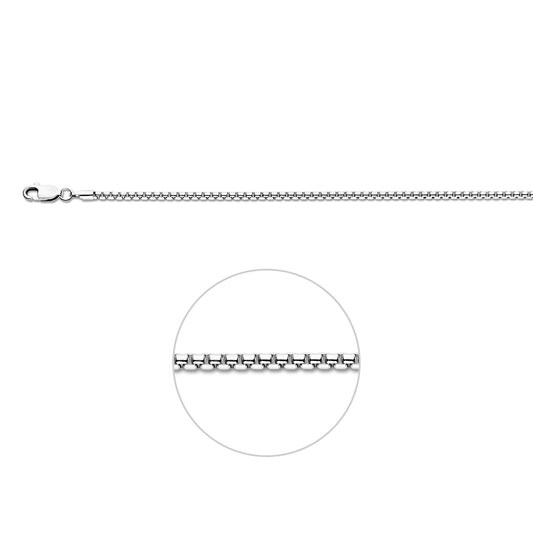 vDam Ketting Venetiaans Bol 2,0 Mm Zilver Gerhodineerd 1329087