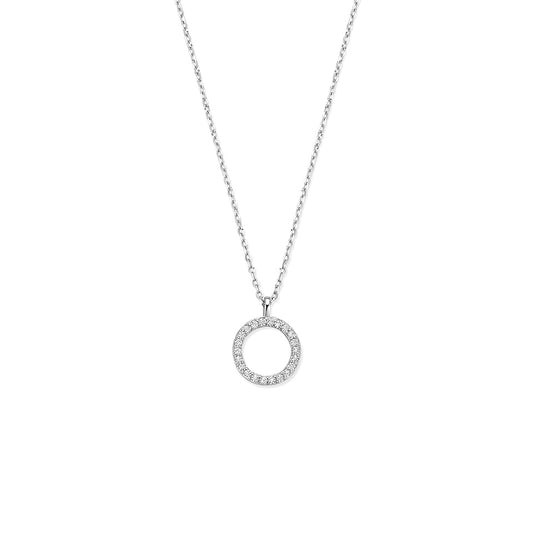 vDam Ketting Zirkonia 41 - 43 - 45 Cm Zilver Gerhodineerd 1341586