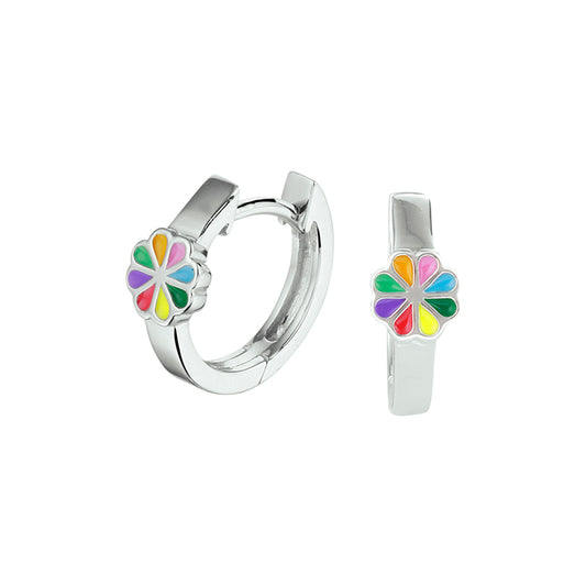 vDam Klapoorringen Bloem Zilver Gerhodineerd 1340430