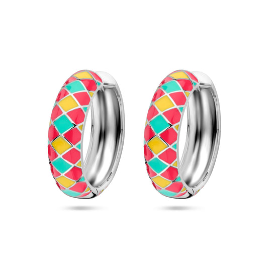 vDam Klapoorringen Emaille Zilver Gerhodineerd 1337130