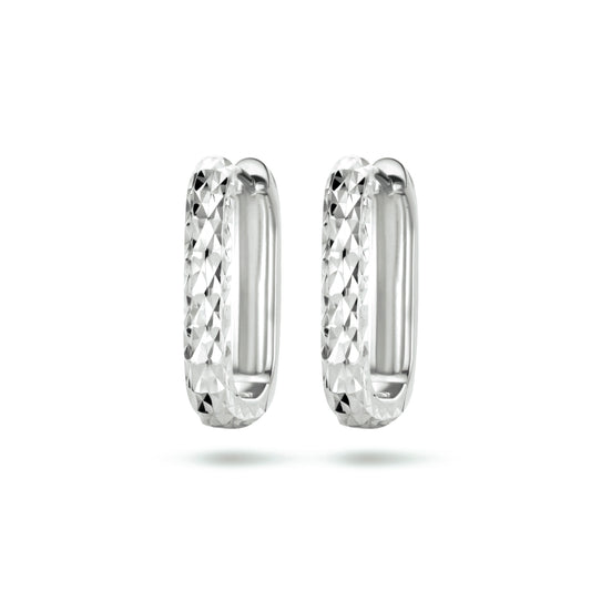 vDam Klapoorringen Gediamanteerd Zilver Gerhodineerd 1334799