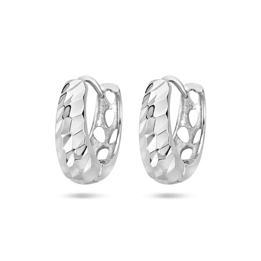 vDam Klapoorringen Gediamanteerd Zilver Gerhodineerd 1336906