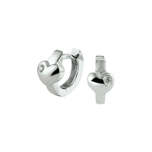 vDam Klapoorringen Hart Zirkonia Zilver Gerhodineerd 1332878