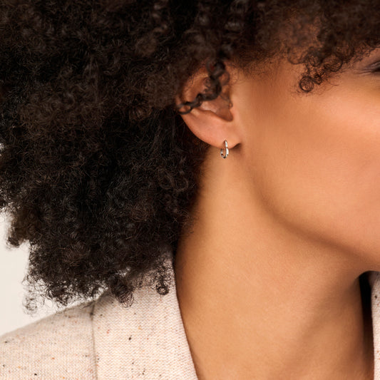 vDam Klapoorringen Hartjes 2 Mm Zilver Gerhodineerd 1339697