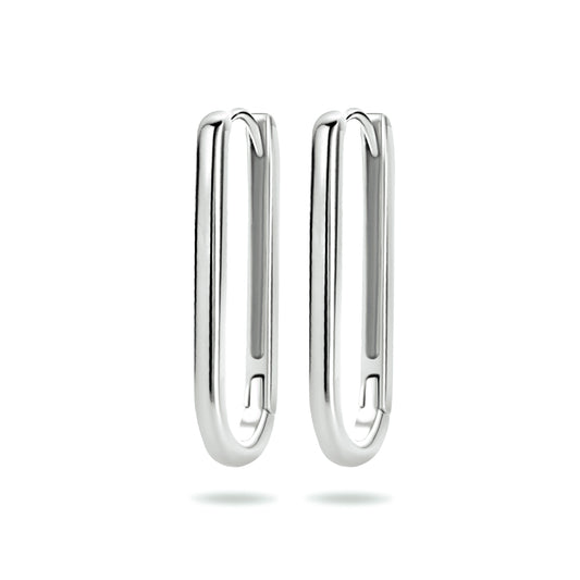 vDam Klapoorringen Paperclip Zilver Gerhodineerd 1334219