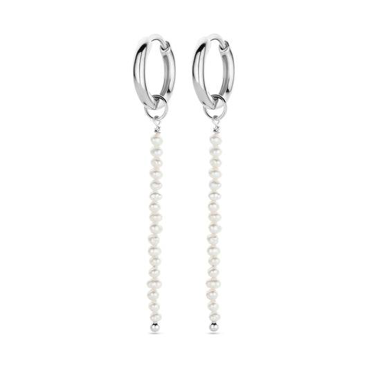 vDam Klapoorringen Parel 38 Mm Zilver Gerhodineerd 1340529