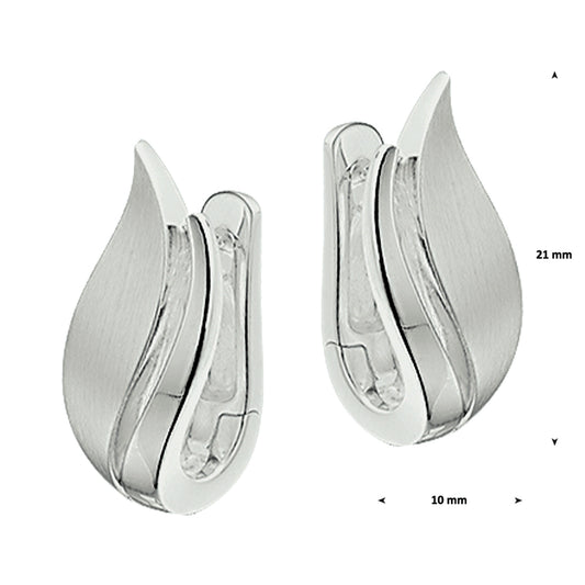 vDam Klapoorringen Poli/mat Zilver Gerhodineerd 1326872