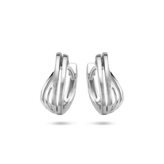 vDam Klapoorringen Poli/mat Zilver Gerhodineerd 1340246