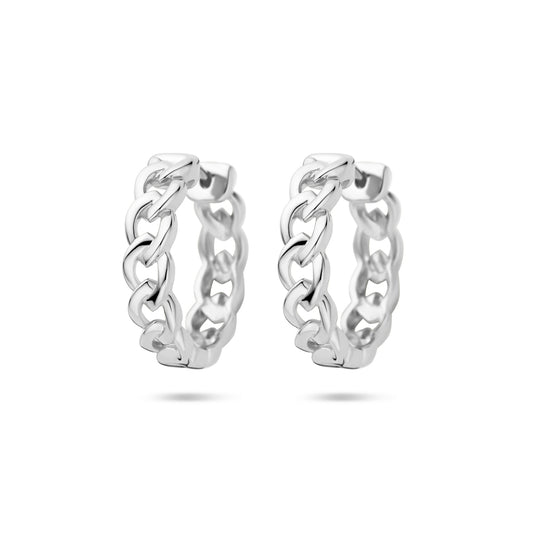 vDam Klapoorringen Schakelmotief 18mm Zilver Gerhodineerd 1339598