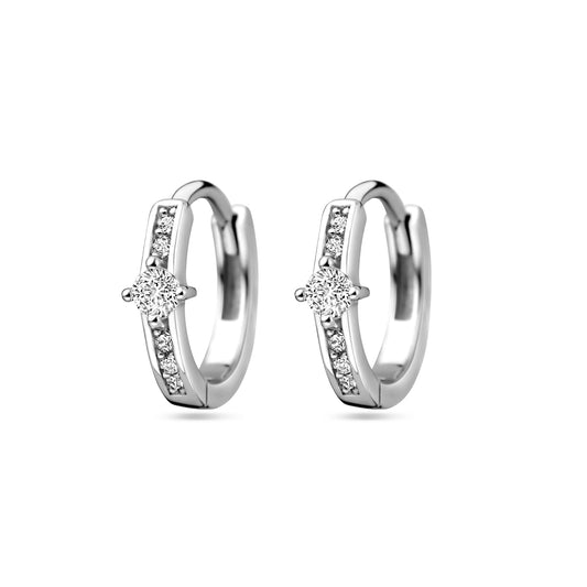 vDam Klapoorringen Zirkonia Zilver Gerhodineerd 1332703