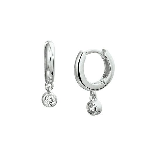 vDam Klapoorringen Zirkonia Zilver Gerhodineerd 1326734
