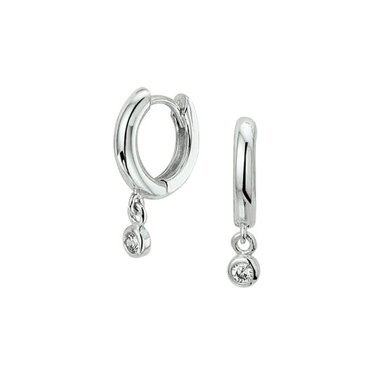 vDam Klapoorringen Zirkonia Zilver Gerhodineerd 1327416