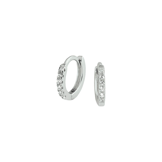 vDam Klapoorringen Zirkonia Zilver Gerhodineerd 1328398