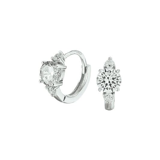 vDam Klapoorringen Zirkonia Zilver Gerhodineerd 1332702