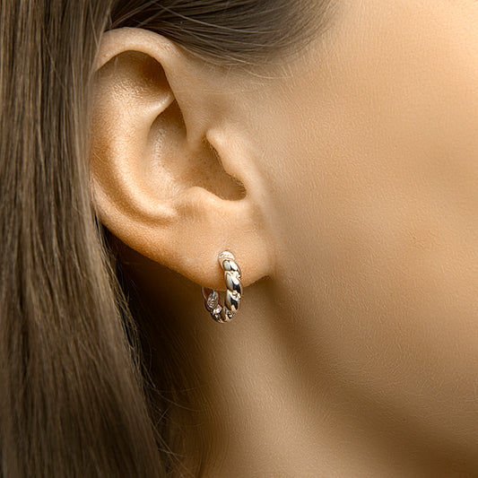 vDam Klapoorringen Zirkonia Zilver Gerhodineerd 1332826