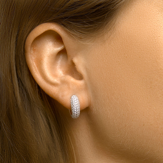 vDam Klapoorringen Zirkonia Zilver Gerhodineerd 1333513