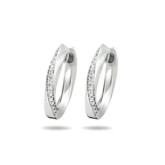 vDam Klapoorringen Zirkonia Zilver Gerhodineerd 1333626