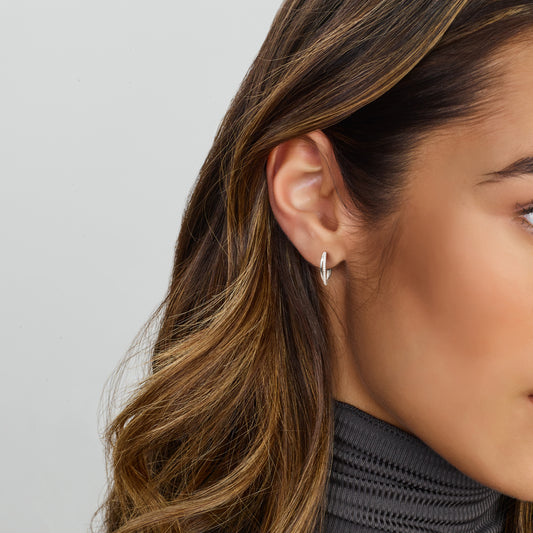 vDam Klapoorringen Zirkonia Zilver Gerhodineerd 1334801