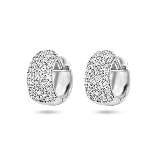 vDam Klapoorringen Zirkonia Zilver Gerhodineerd 1336943