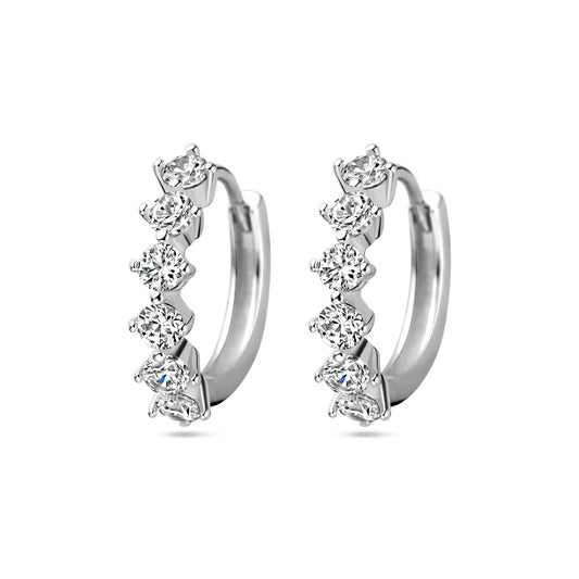 vDam Klapoorringen Zirkonia Zilver Gerhodineerd 1338053