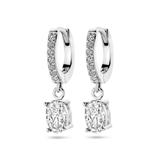 vDam Klapoorringen Zirkonia Zilver Gerhodineerd 1338783