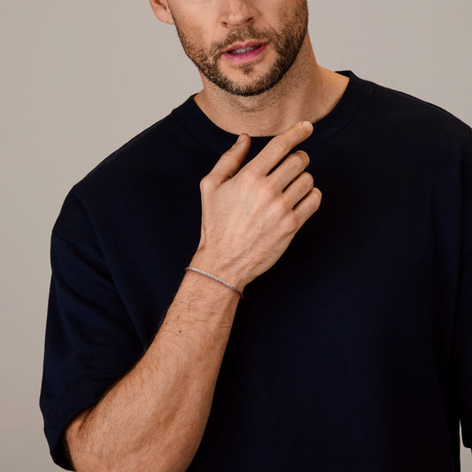 vDam Koord Massief 2,7 Mm Zilver Gerhodineerd 1337066 21cm