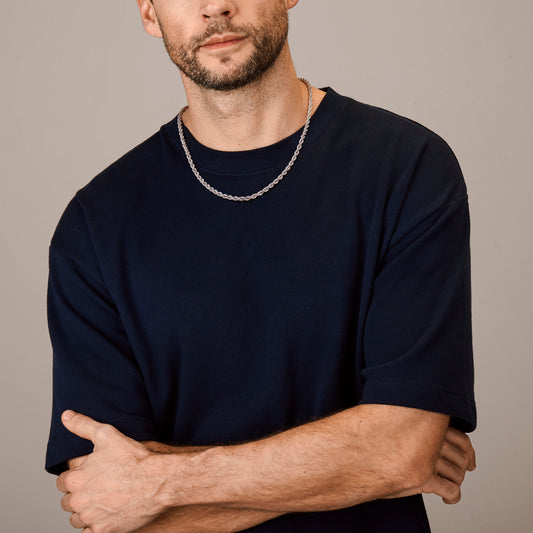 vDam Koord Massief 4,0 Mm Zilver Gerhodineerd 1337111 60cm