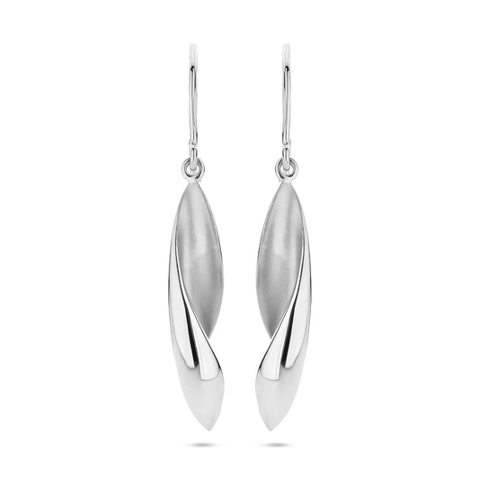 vDam Oorhangers Franse Haak Poli/mat 33 Mm Zilver Gerhodineerd 1340825