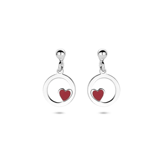 vDam Oorhangers Hartje 17 Mm Zilver Gerhodineerd 1341862