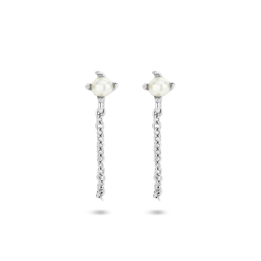 vDam Oorhangers Parel Zilver Gerhodineerd 1335205