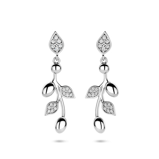 vDam Oorhangers Zirkonia 30 Mm Zilver Gerhodineerd 1340983