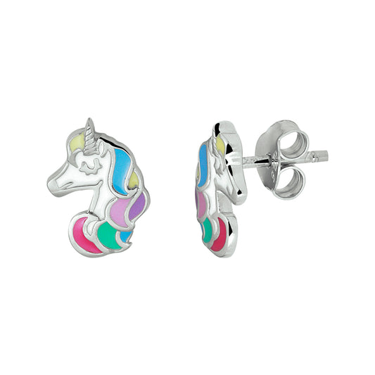 vDam Oorknoppen Eenhoorn Zilver Gerhodineerd 1337263