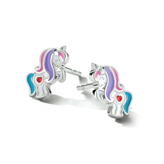 vDam Oorknoppen Eenhoorn Zilver Gerhodineerd 1334564