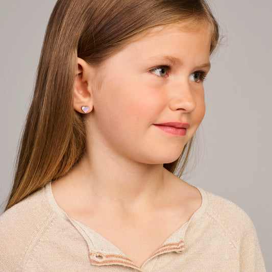 vDam Oorknoppen Hartje 55 Mm Zilver Gerhodineerd 1341863