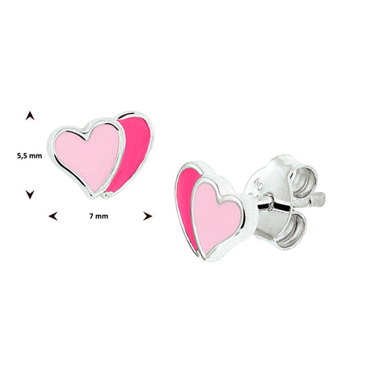 vDam Oorknoppen Hartjes Zilver Gerhodineerd 1328188