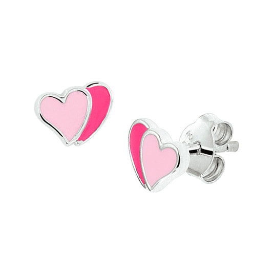 vDam Oorknoppen Hartjes Zilver Gerhodineerd 1328188