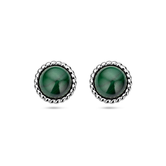 vDam Oorknoppen Malachiet Zilver Gerhodineerd 1337731