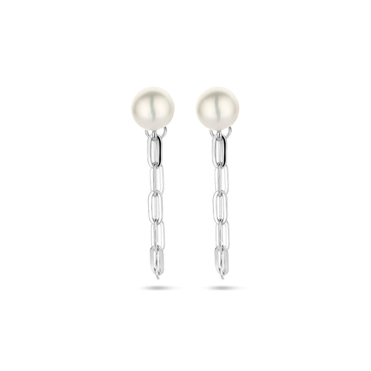 vDam Oorknoppen Parel 6,5 Mm Zilver Gerhodineerd 1340498