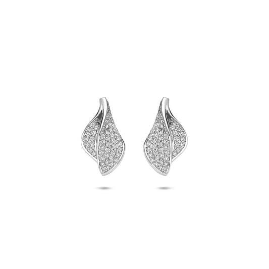 vDam Oorknoppen Zirkonia 14 Mm Zilver Gerhodineerd 1341315