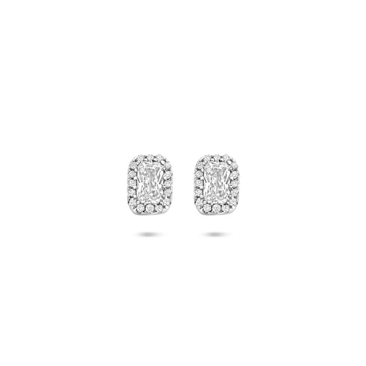 vDam Oorknoppen Zirkonia 7 Mm Zilver Gerhodineerd 1341122