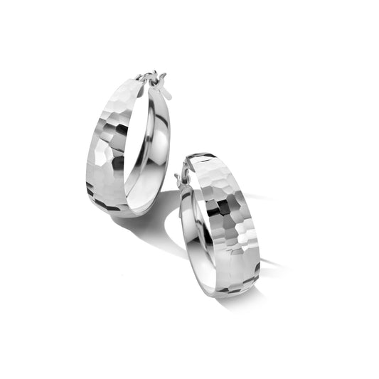 vDam Oorringen Gediamanteerd 7,0 Mm Zilver Gerhodineerd 1337462