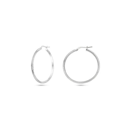 vDam Oorringen Gediamanteerd Zilver Gerhodineerd 1338390