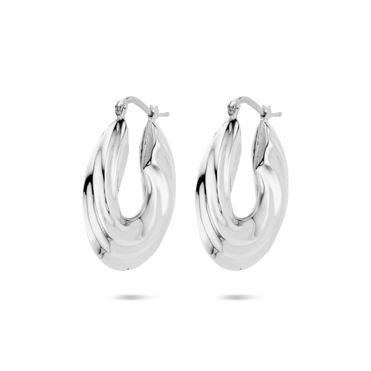 vDam Oorringen Gedraaid 30 Mm Zilver Gerhodineerd 1340021